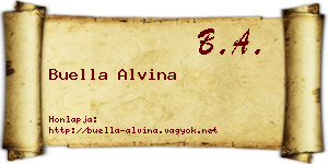 Buella Alvina névjegykártya